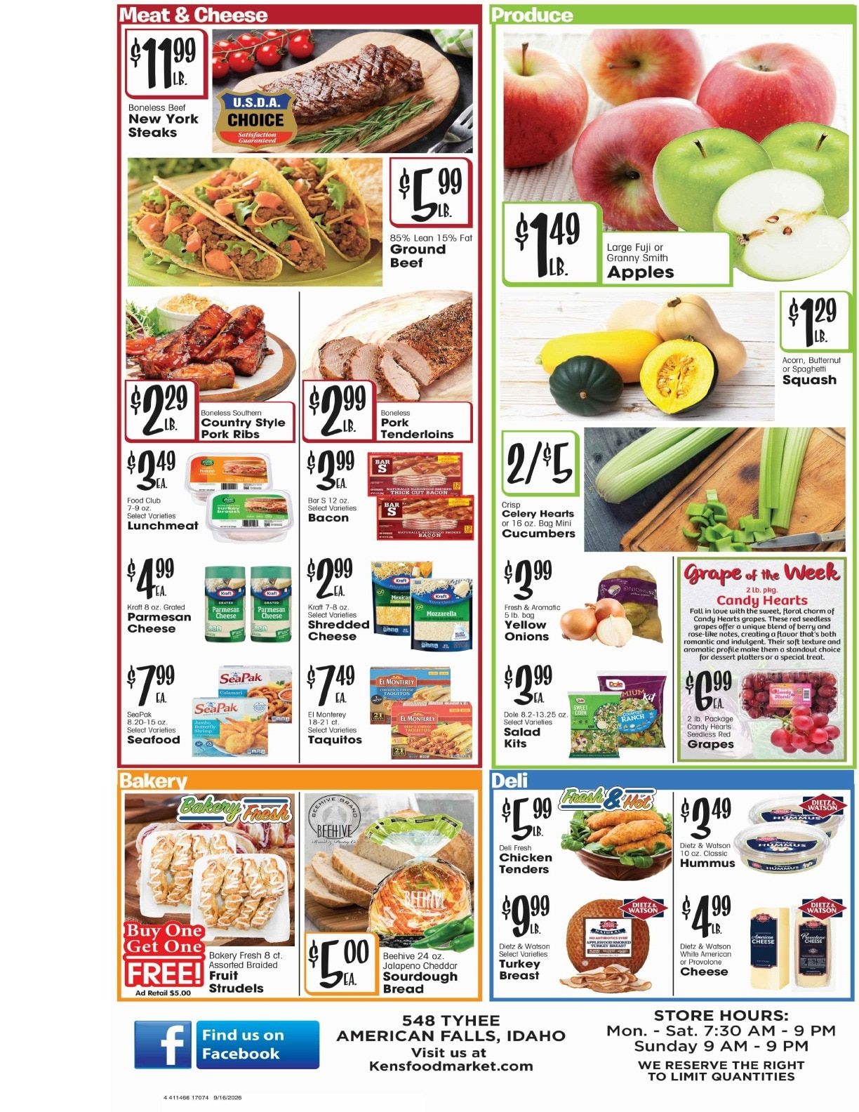 Ken's Food Market Weekly Ad September 16 - 22, 2026