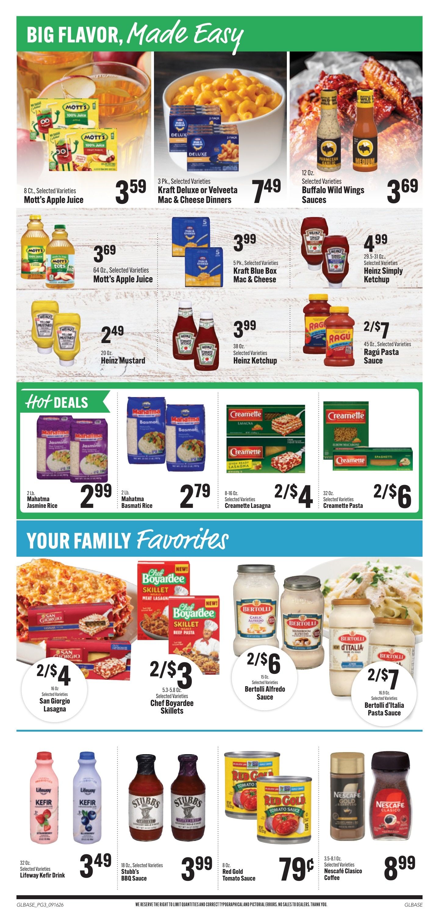Bender's Foods (Wisconsin) Weekly Ad September 16 - 22, 2026