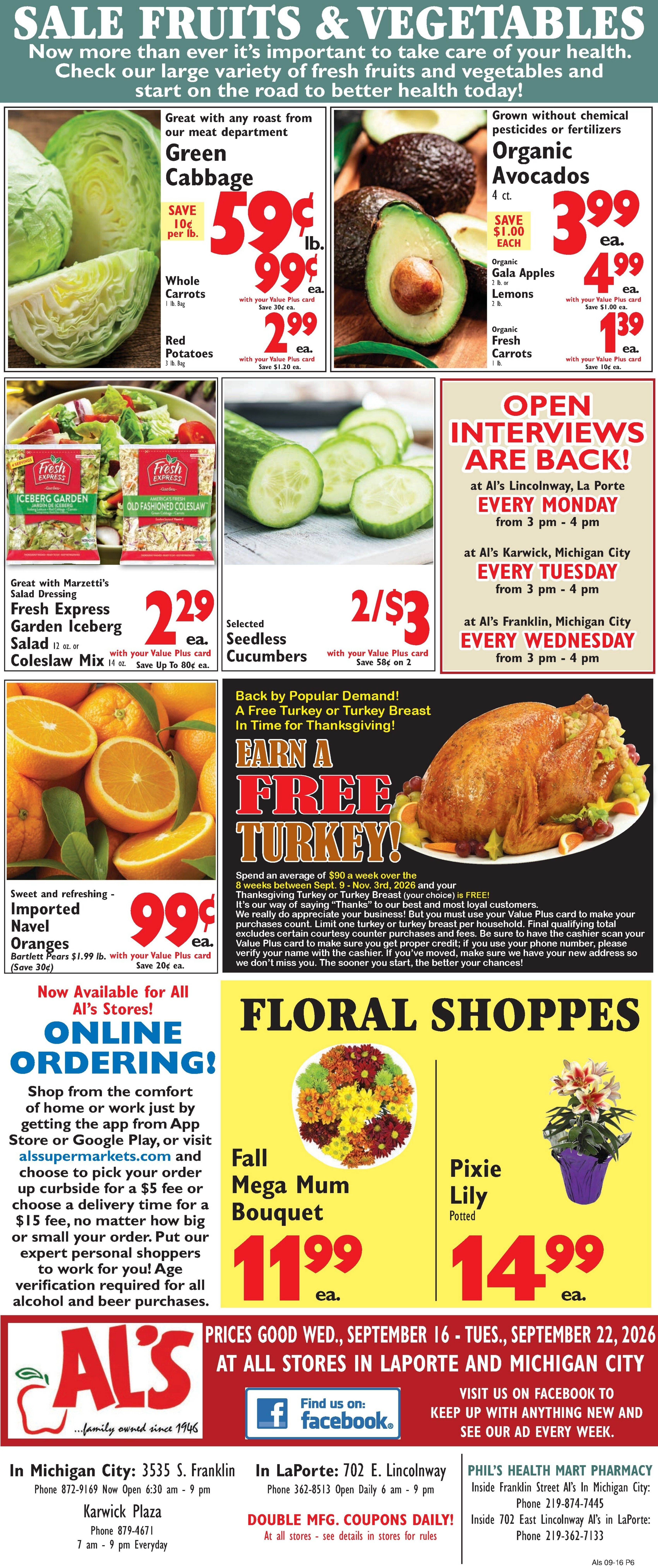 Al's Supermarket Weekly Ad September 16 - 22, 2026