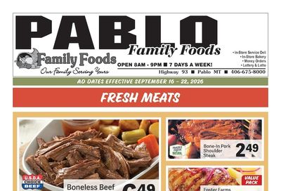 Pablo Family Foods Weekly Ad September 16 - 22, 2026