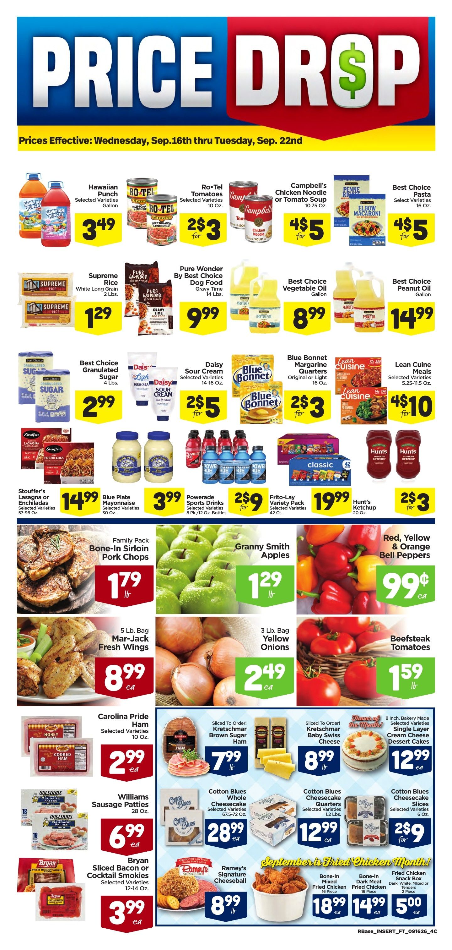 Ramey's (13561 St Stephens Ave, Chatom, AL) Weekly Ad September 16 - 22, 2026