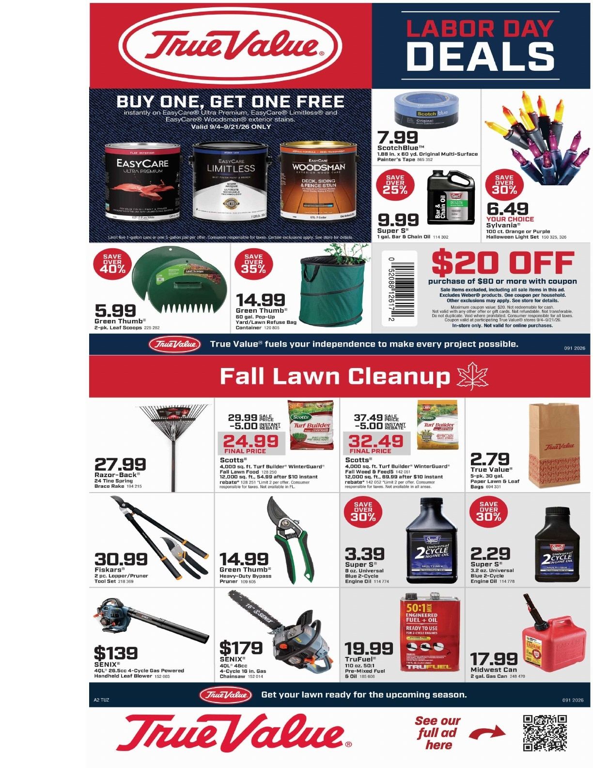 Davis Food & Drug (495 North State Street, La Verkin, UT) True Value Savings Weekly Ad September 4 - 21, 2026