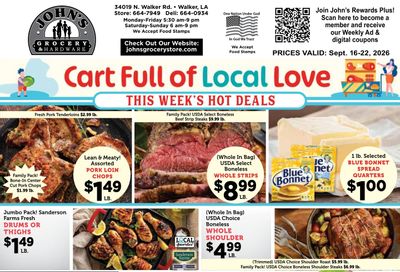 John's Grocery Weekly Ad September 16 - 22, 2026