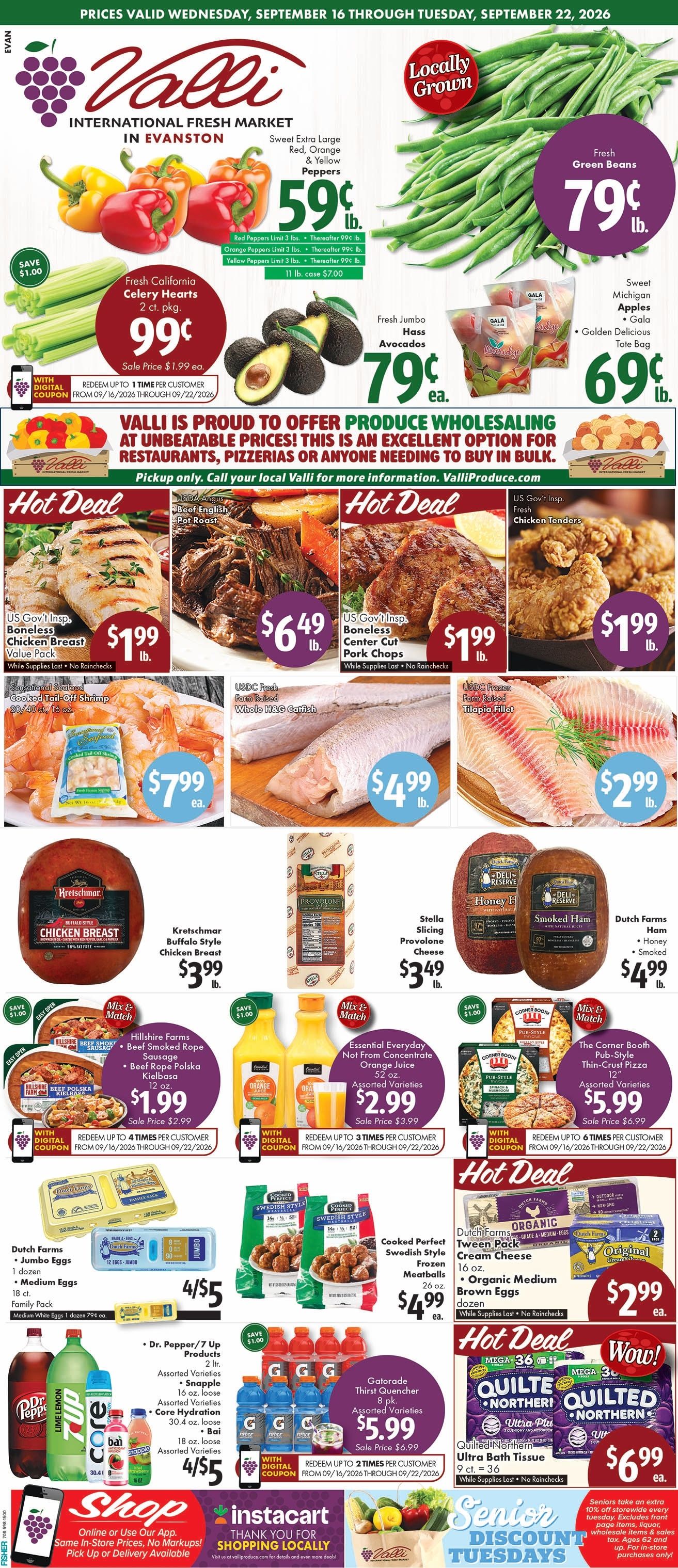 Valli Produce (Evanston, IL) Weekly Ad September 16 - 22, 2026