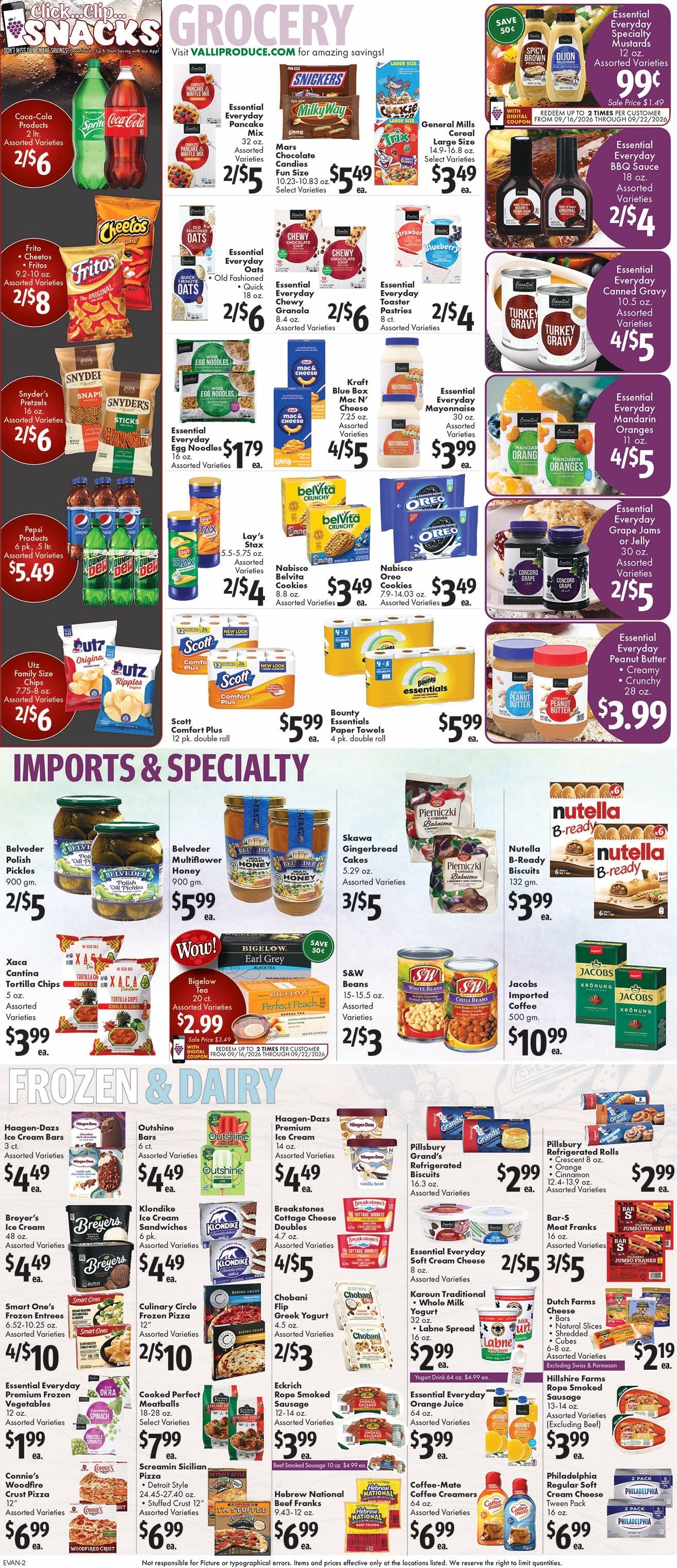 Valli Produce (Evanston, IL) Weekly Ad September 16 - 22, 2026