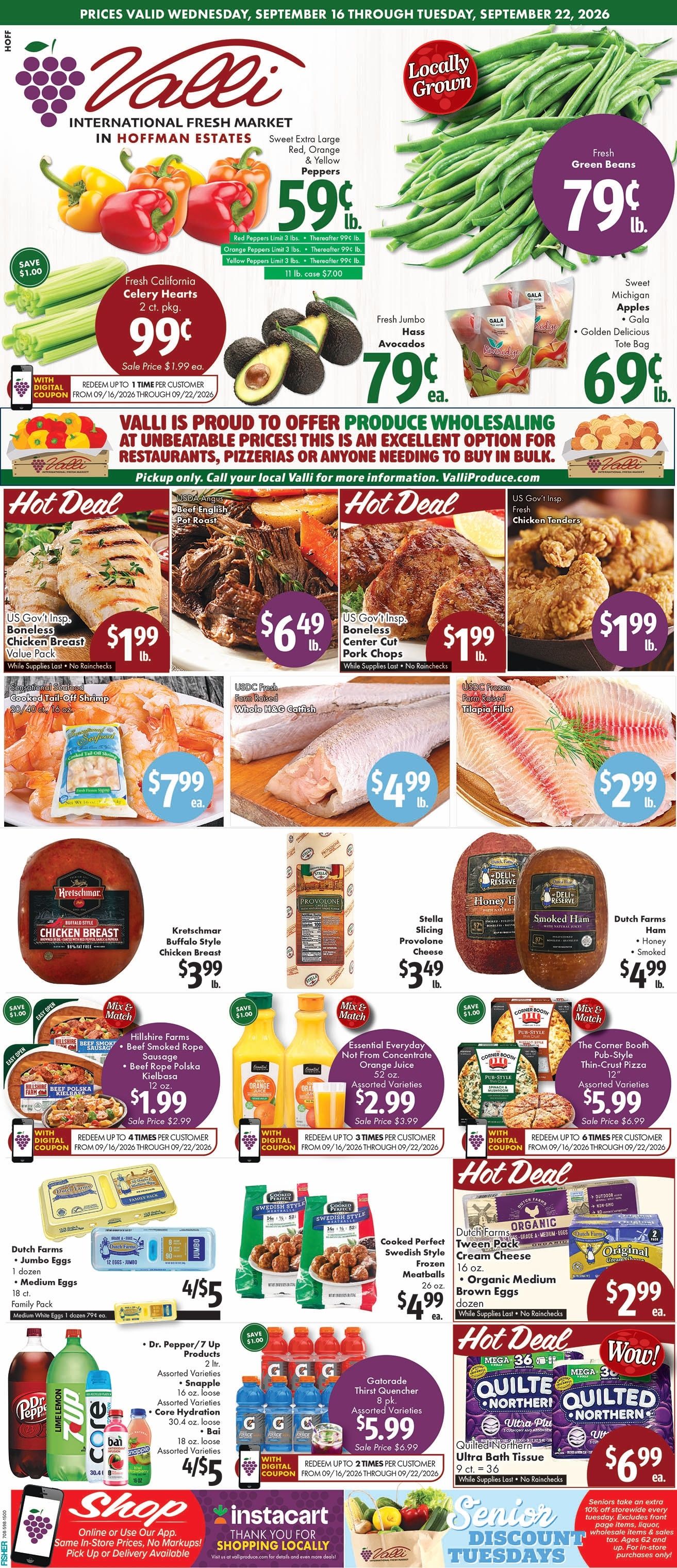 Valli Produce (Hoffman Estates, IL) Weekly Ad September 16 - 22, 2026