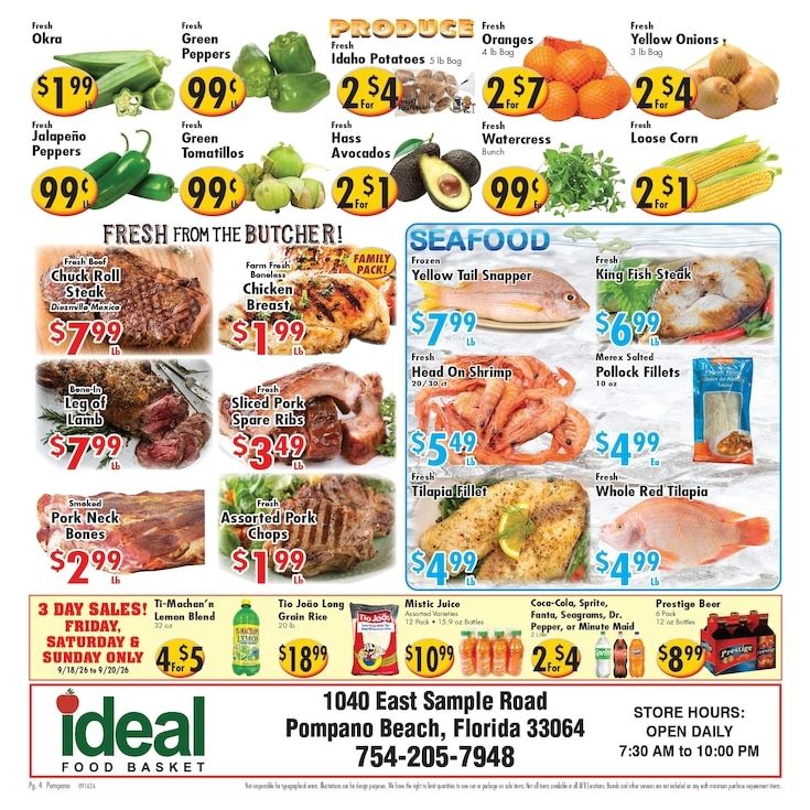 Ideal Food Basket (Pompano Beach, FL) Weekly Ad September 23 - 29, 2026