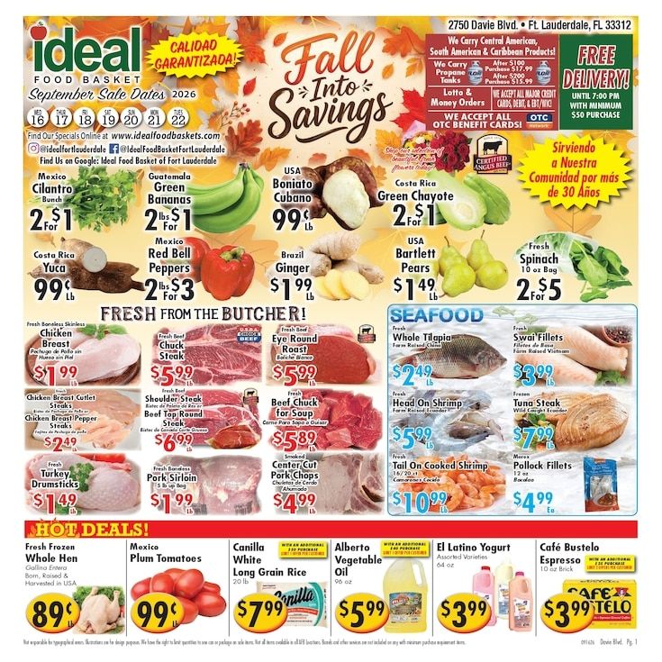 Ideal Food Basket (Fort Lauderdale, FL) Weekly Ad September 16 - 22, 2026