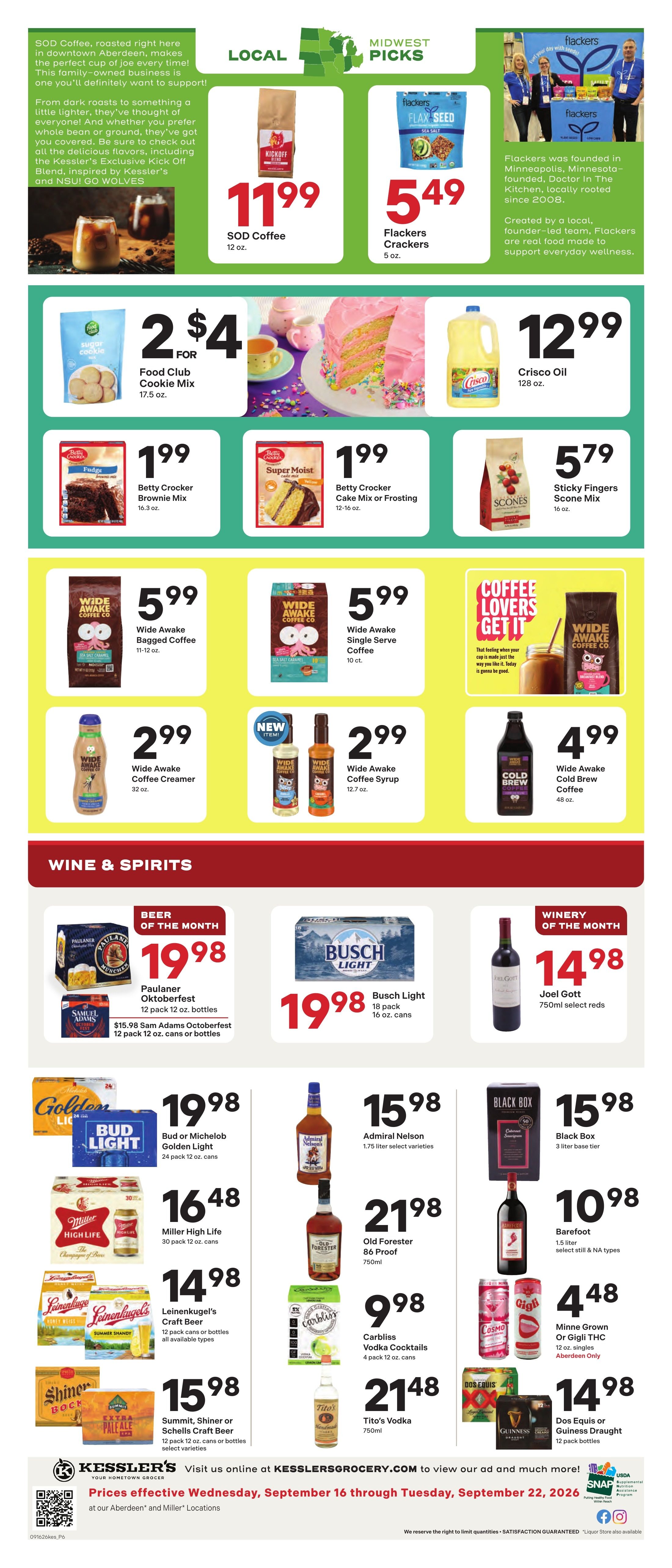 Kessler's Grocery Weekly Ad September 16 - 22, 2026