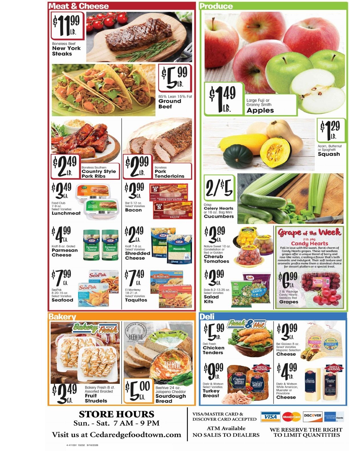 Cedaredge Foodtown Weekly Ad September 16 - 22, 2026