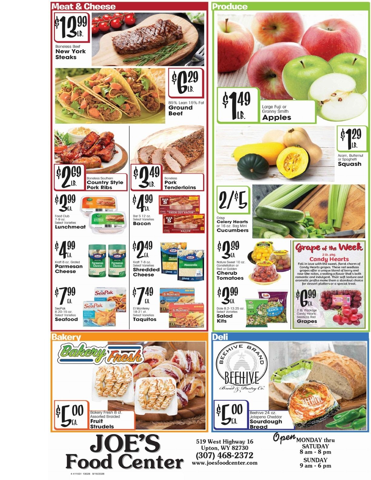 Joe's Food Center Weekly Ad September 16 - 22, 2026