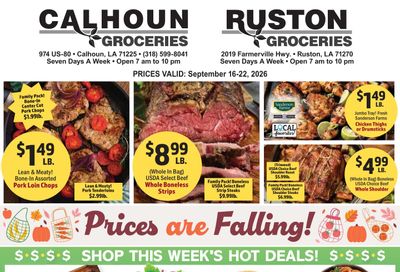 Calhoun Groceries Weekly Ad September 16 - 22, 2026