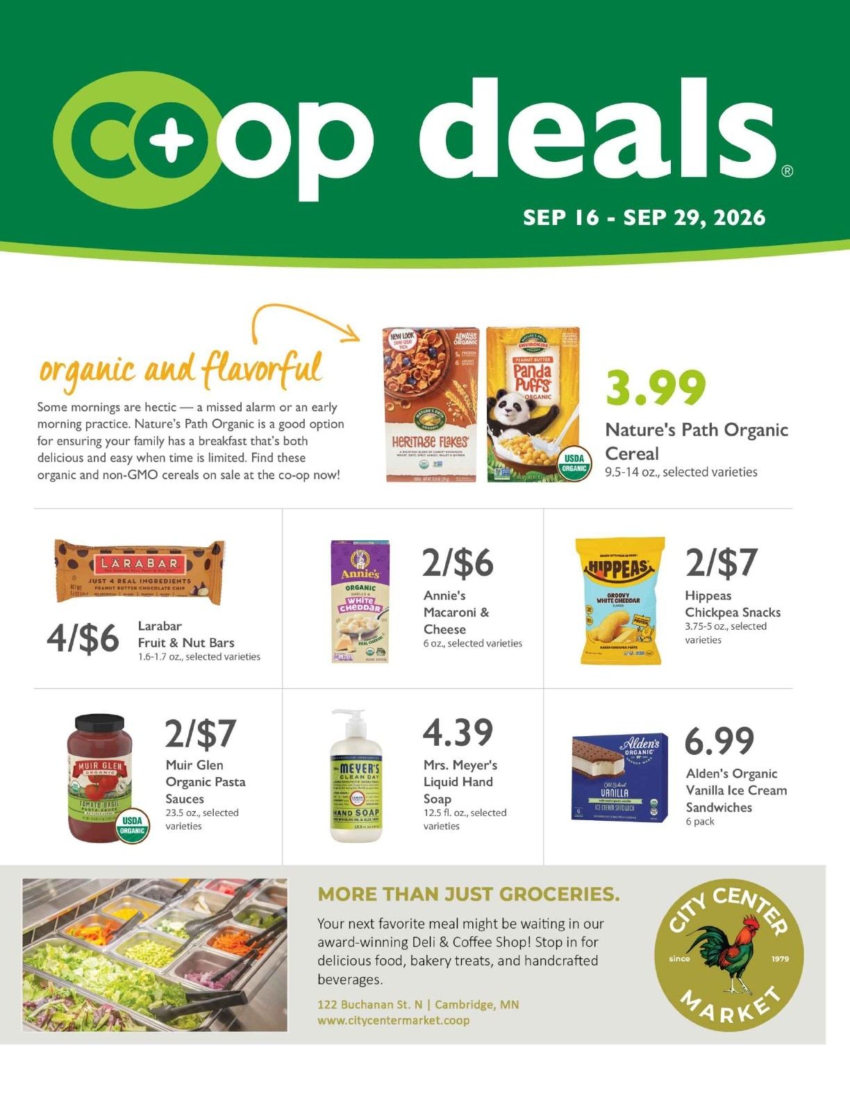 City Center Market Co+op Deals Weekly Ad September 16 - 29, 2026