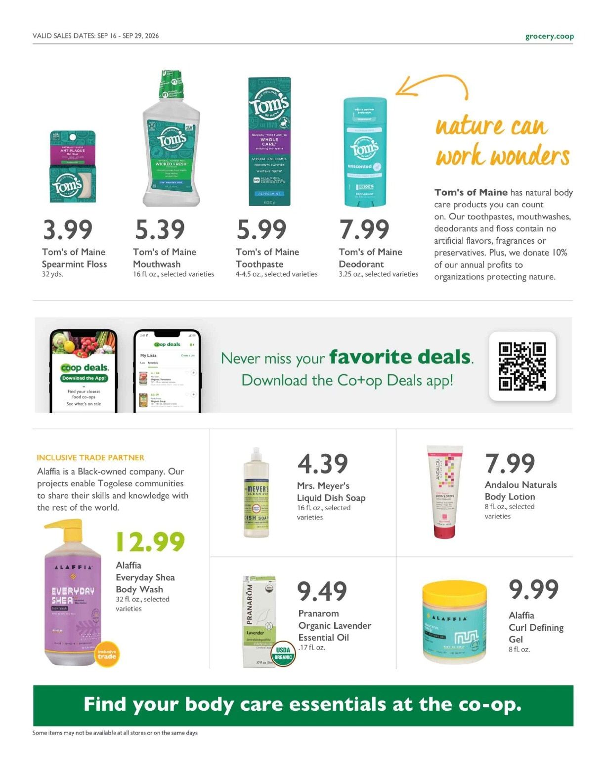 City Center Market Co+op Deals Weekly Ad September 16 - 29, 2026