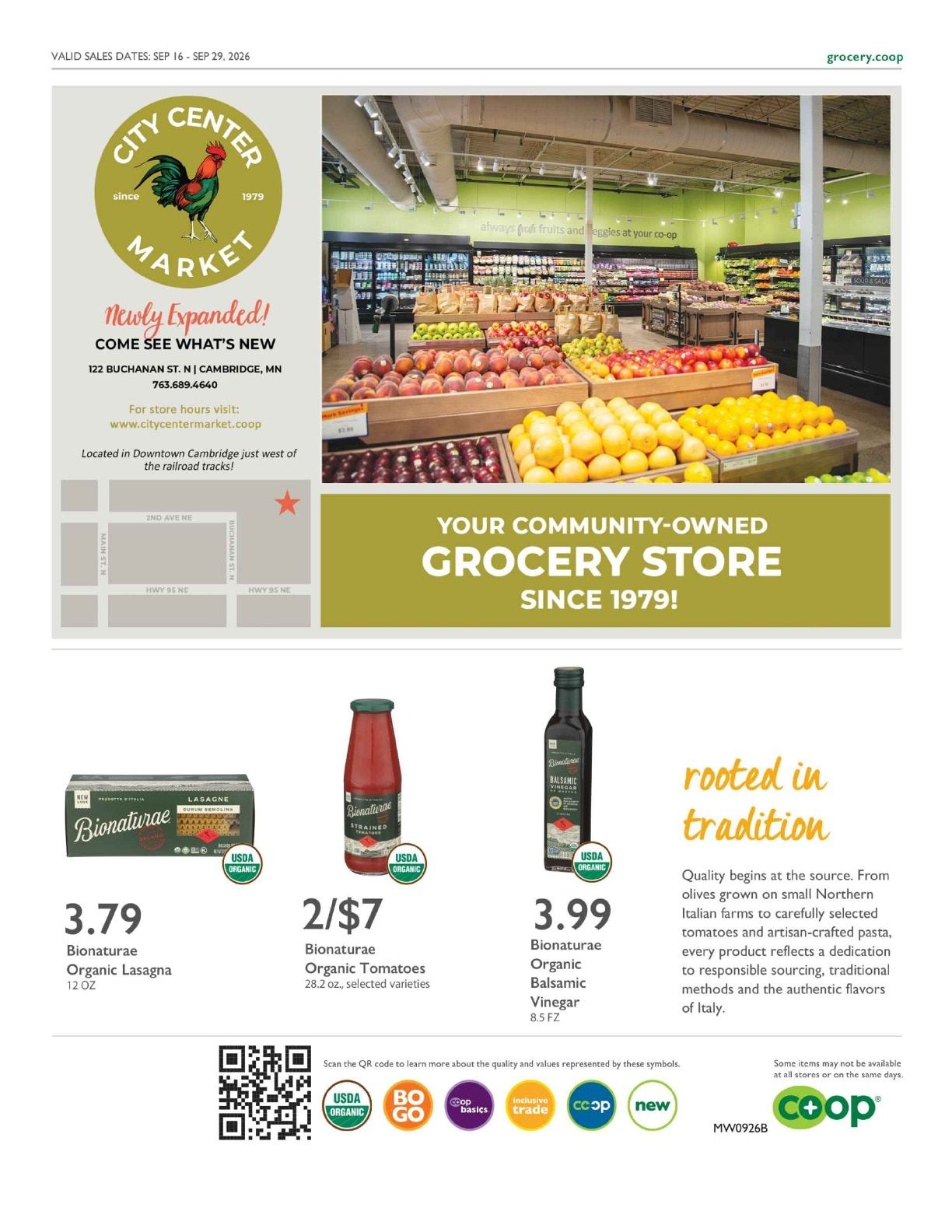 City Center Market Co+op Deals Weekly Ad September 16 - 29, 2026