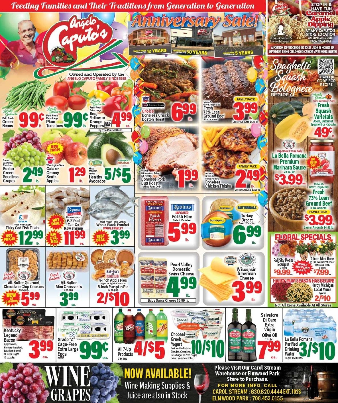 Angelo Caputo's Fresh Market (Addison and other locations, IL) Weekly Ad September 16 - 22, 2026