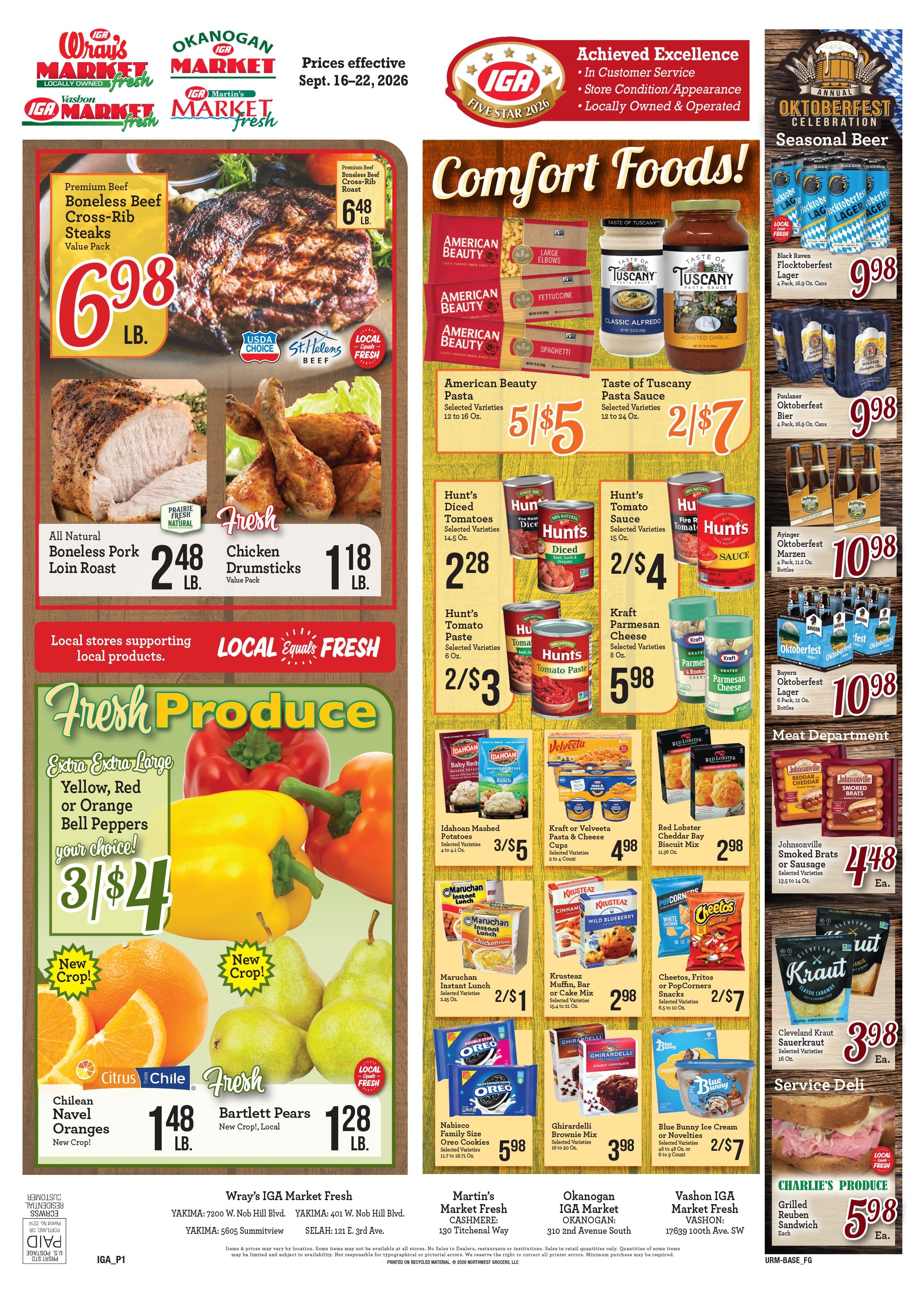 Vashon Market Fresh Weekly Ad September 16 - 22, 2026