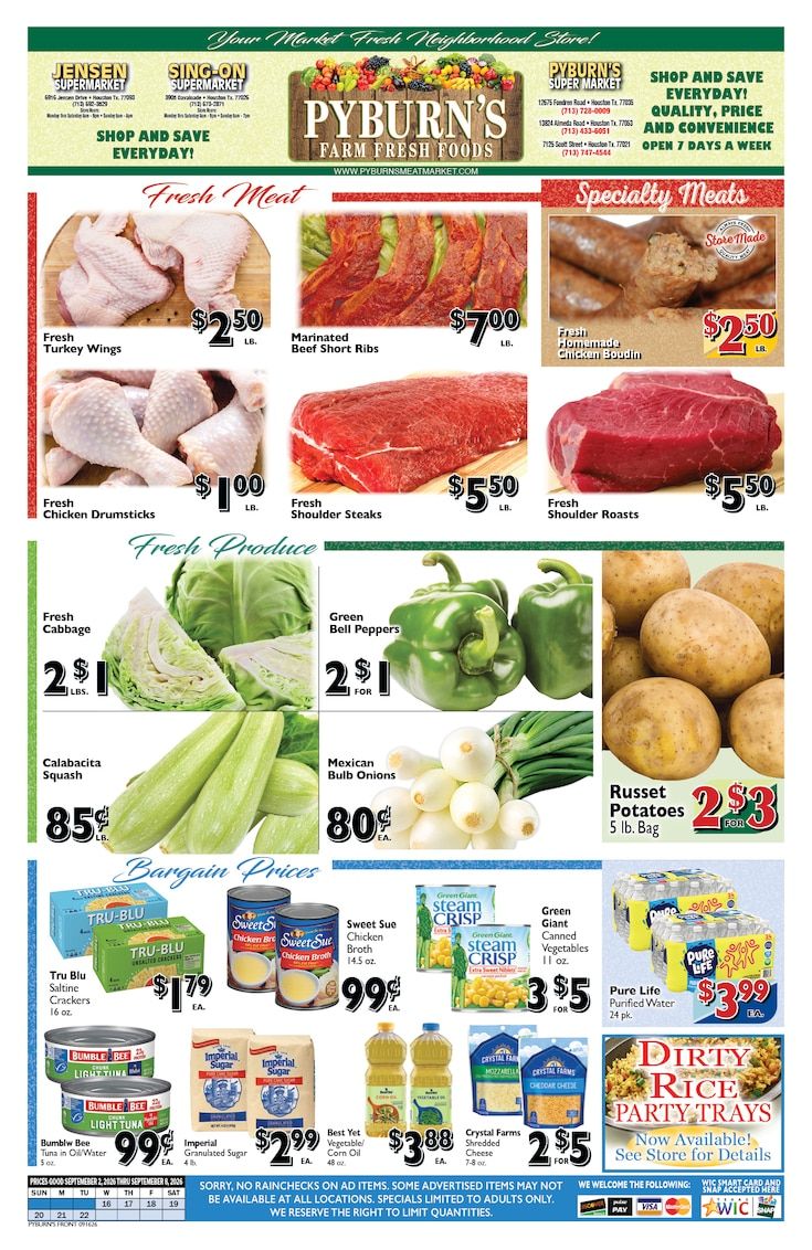Pyburn's Farm Fresh Foods Weekly Ad September 16 - 22, 2026