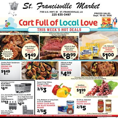 St. Francisville Market Weekly Ad September 16 - 22, 2026