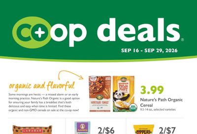 Sacramento Natural Foods Co-op Co+op Deals Weekly Ad September 16 - 29, 2026
