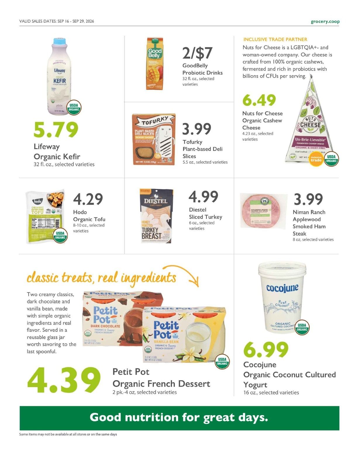 Sacramento Natural Foods Co-op Co+op Deals Weekly Ad September 16 - 29, 2026