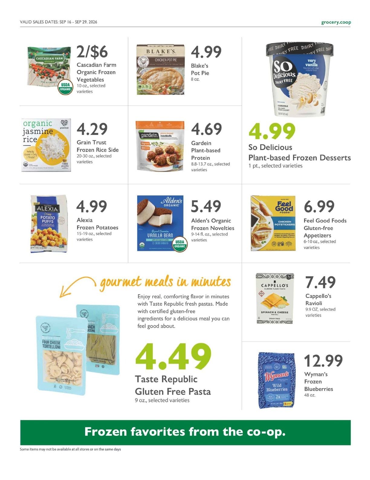 Sacramento Natural Foods Co-op Co+op Deals Weekly Ad September 16 - 29, 2026
