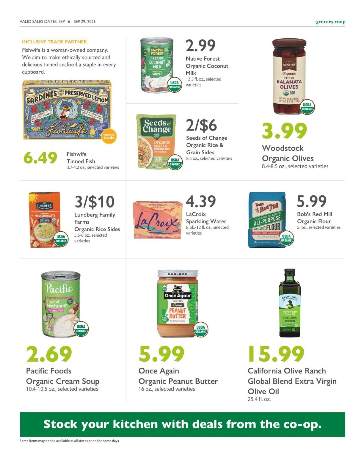 Sacramento Natural Foods Co-op Co+op Deals Weekly Ad September 16 - 29, 2026