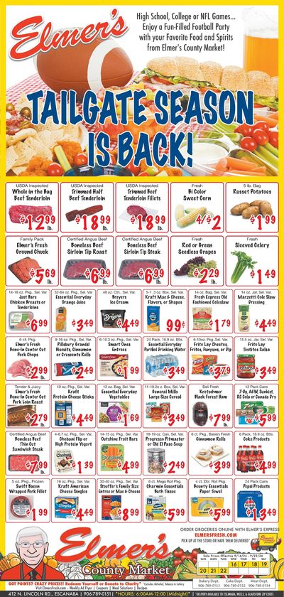 Elmer's County Market Newspaper Weekly Ad September 16 - 22, 2026