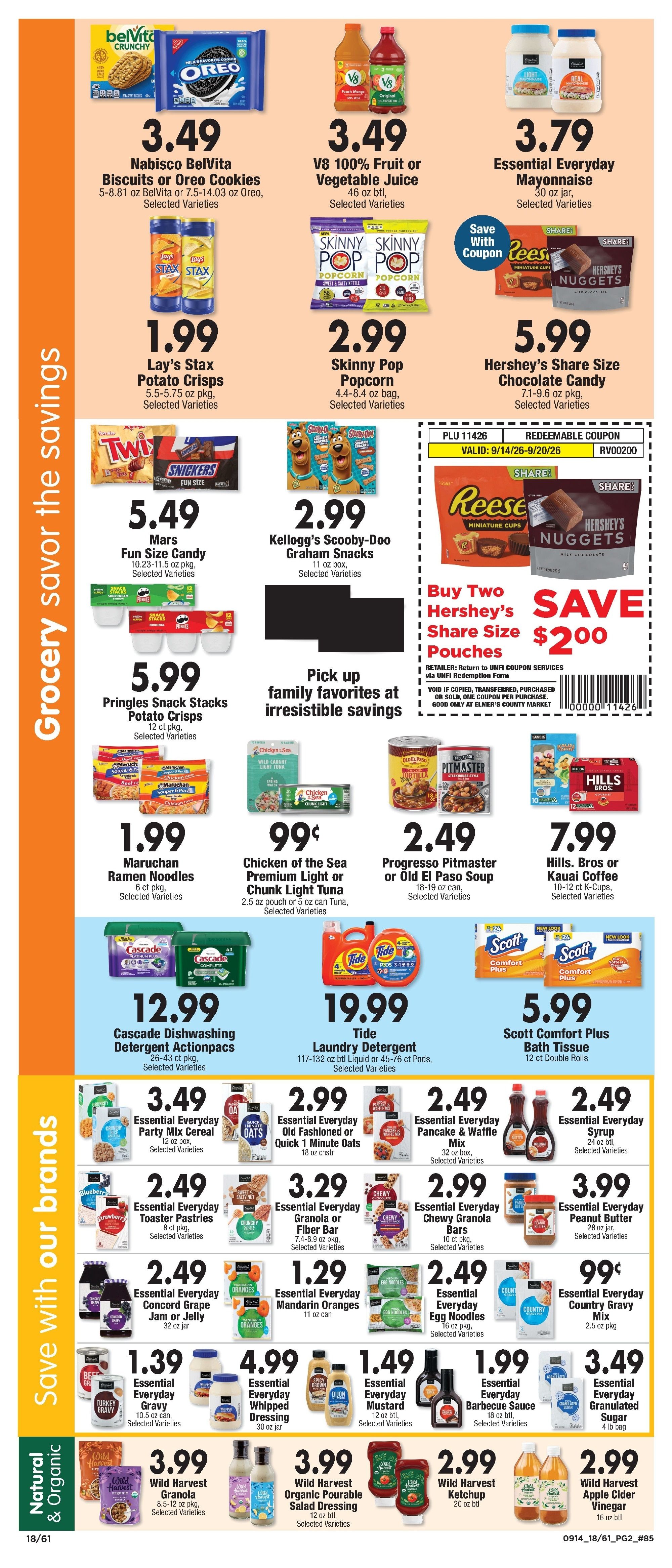Elmer's County Market Weekly Ad September 16 - 22, 2026