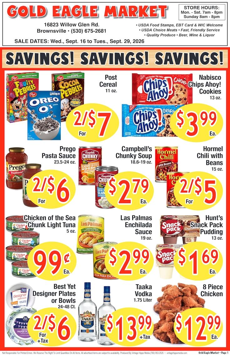 Gold Eagle Market Weekly Ad September 23 - 29, 2026