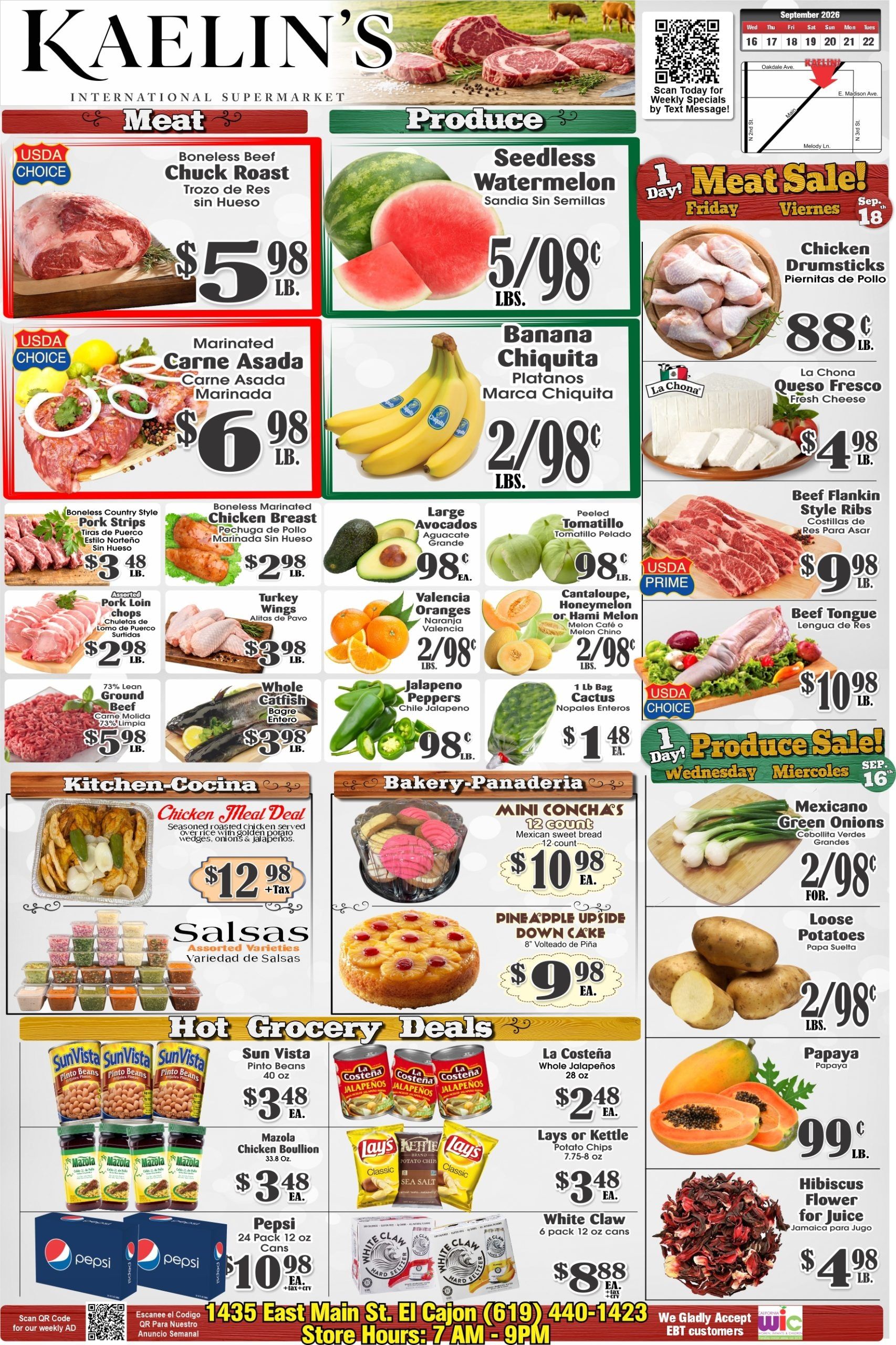 Kaelin's Market Weekly Ad September 16 - 22, 2026