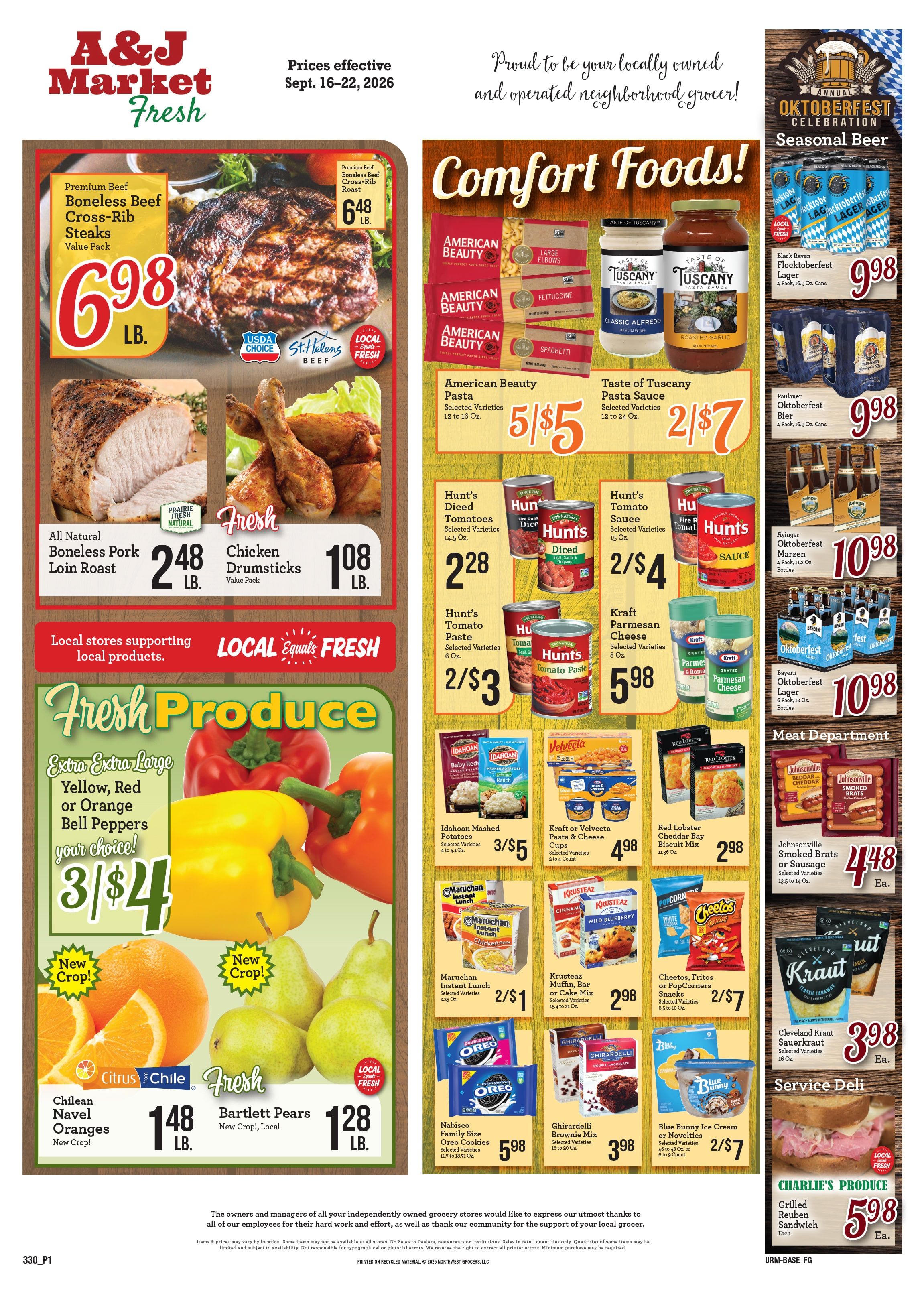 A & J Select Market Weekly Ad September 16 - 22, 2026