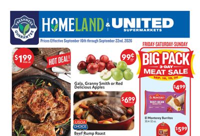 Homeland Stores (Chickasha, Perry and Ponca City, OK) Weekly Ad September 16 - 22, 2026