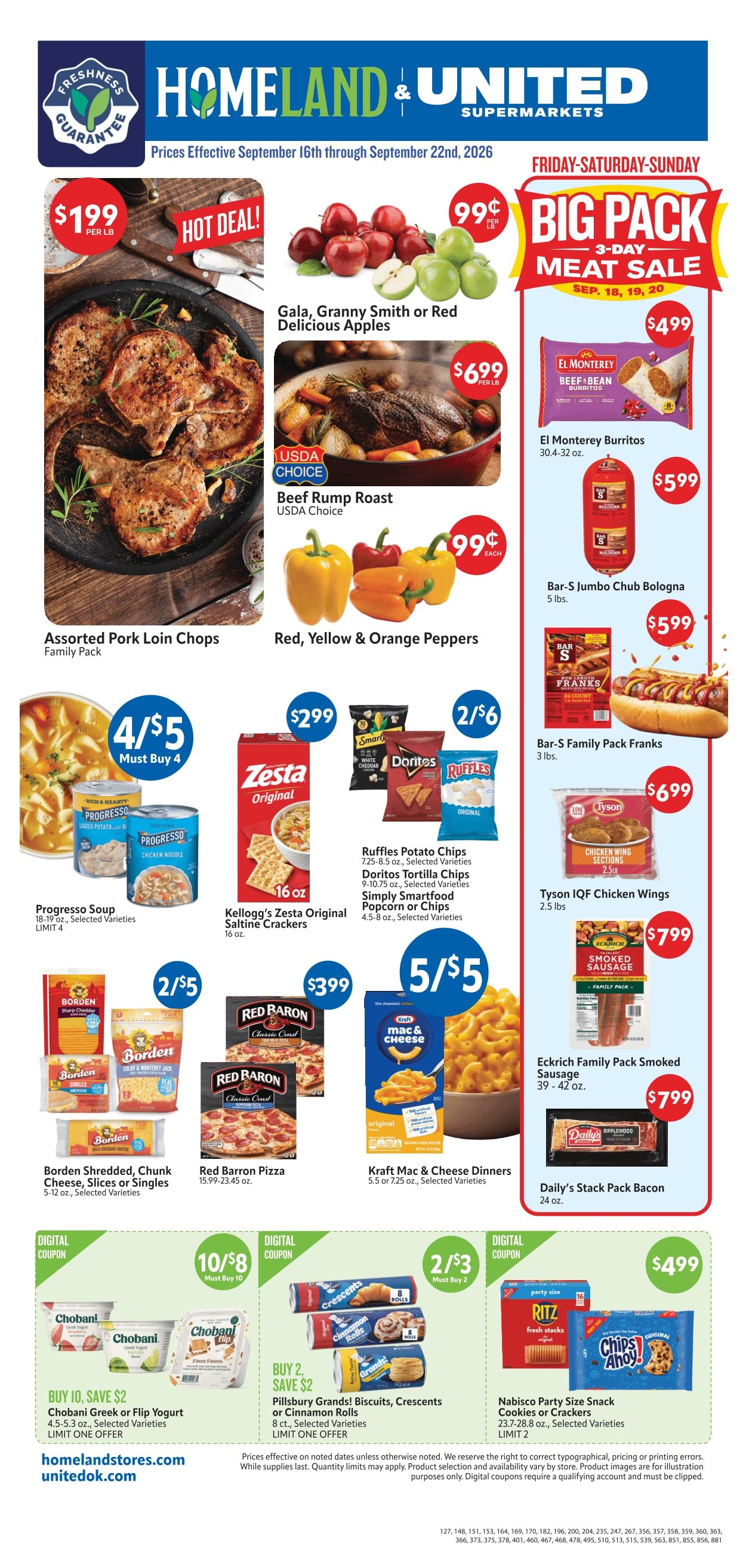 Homeland Stores (Justin, TX) Weekly Ad September 16 - 22, 2026