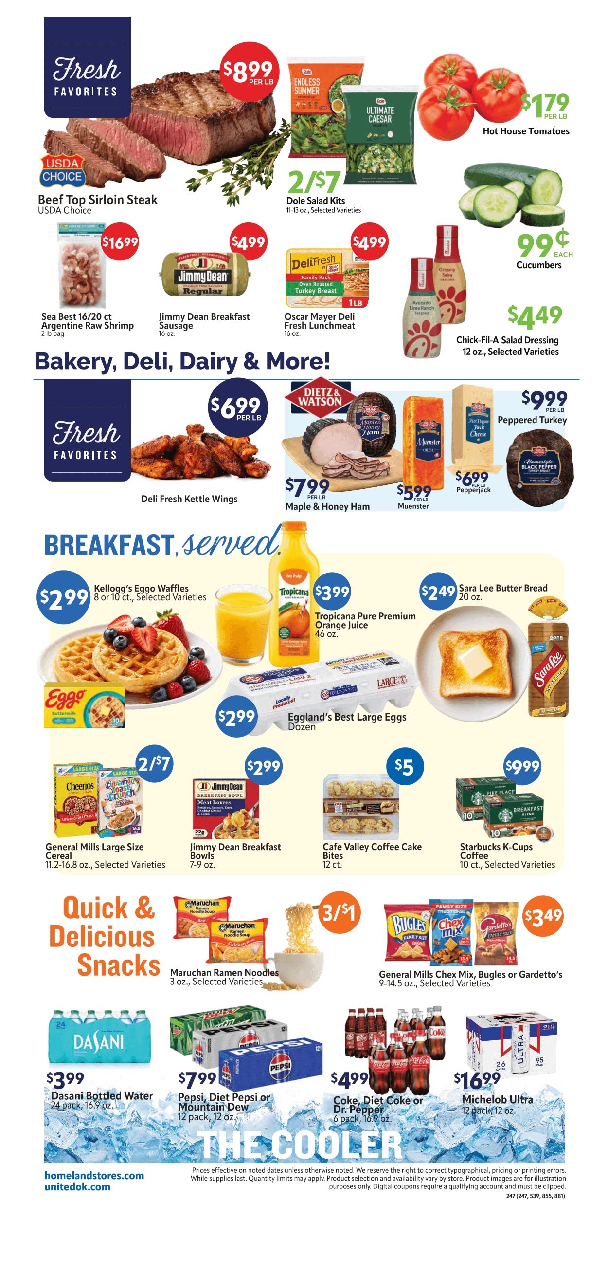 Homeland Stores (Muskogee, Okemah and Pryor, OK) Weekly Ad September 16 - 22, 2026