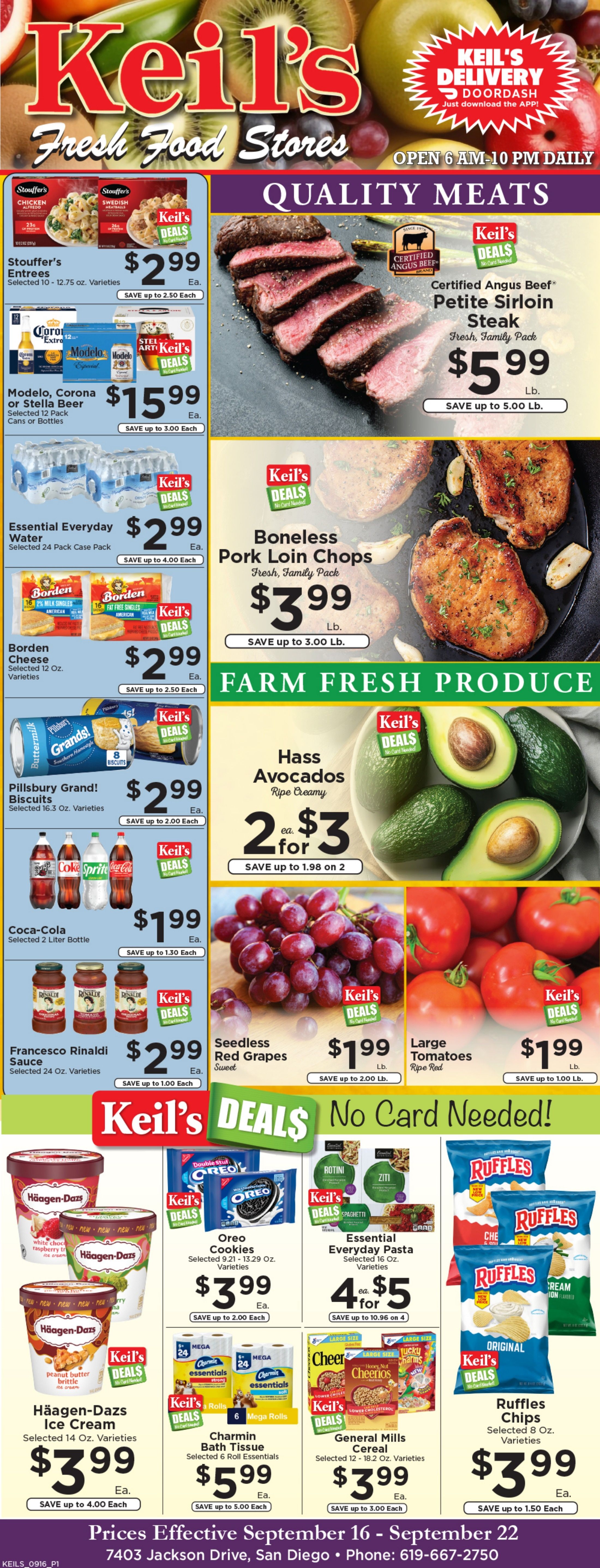 Keil's Fresh Food Stores (San Diego, CA) Weekly Ad September 16 - 22, 2026