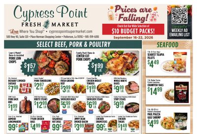 Cypress Point Fresh Market Weekly Ad September 16 - 22, 2026