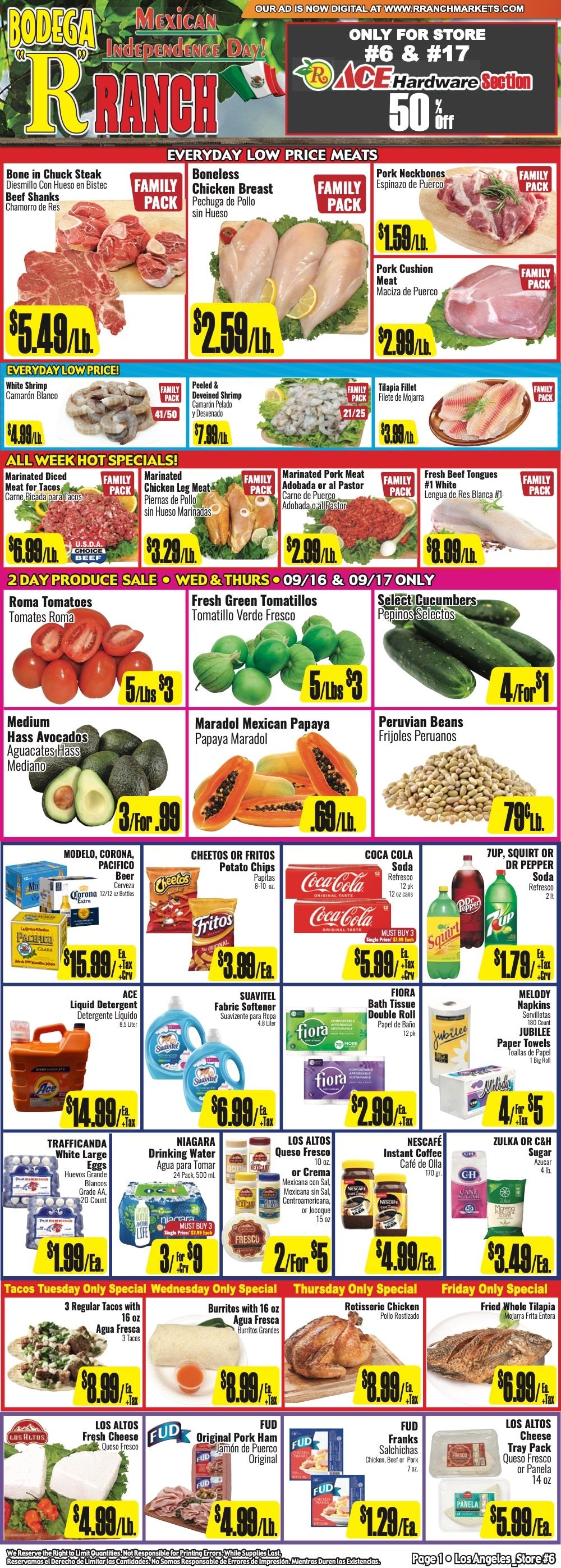 R Ranch Markets Weekly Ad September 16 - 22, 2026