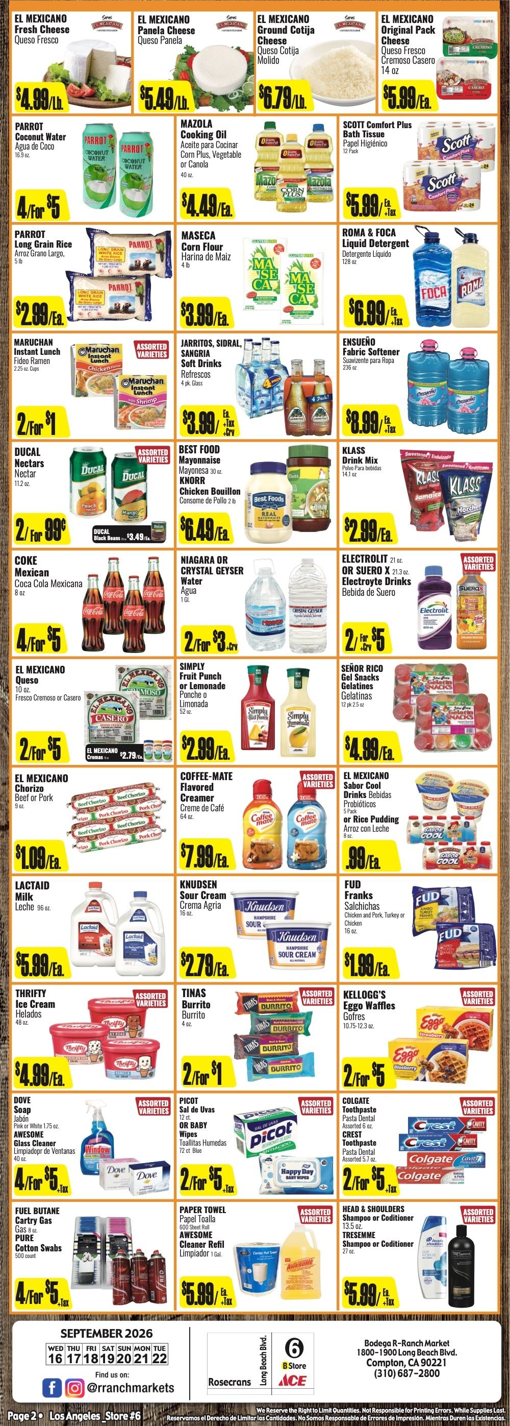 R Ranch Markets Weekly Ad September 16 - 22, 2026