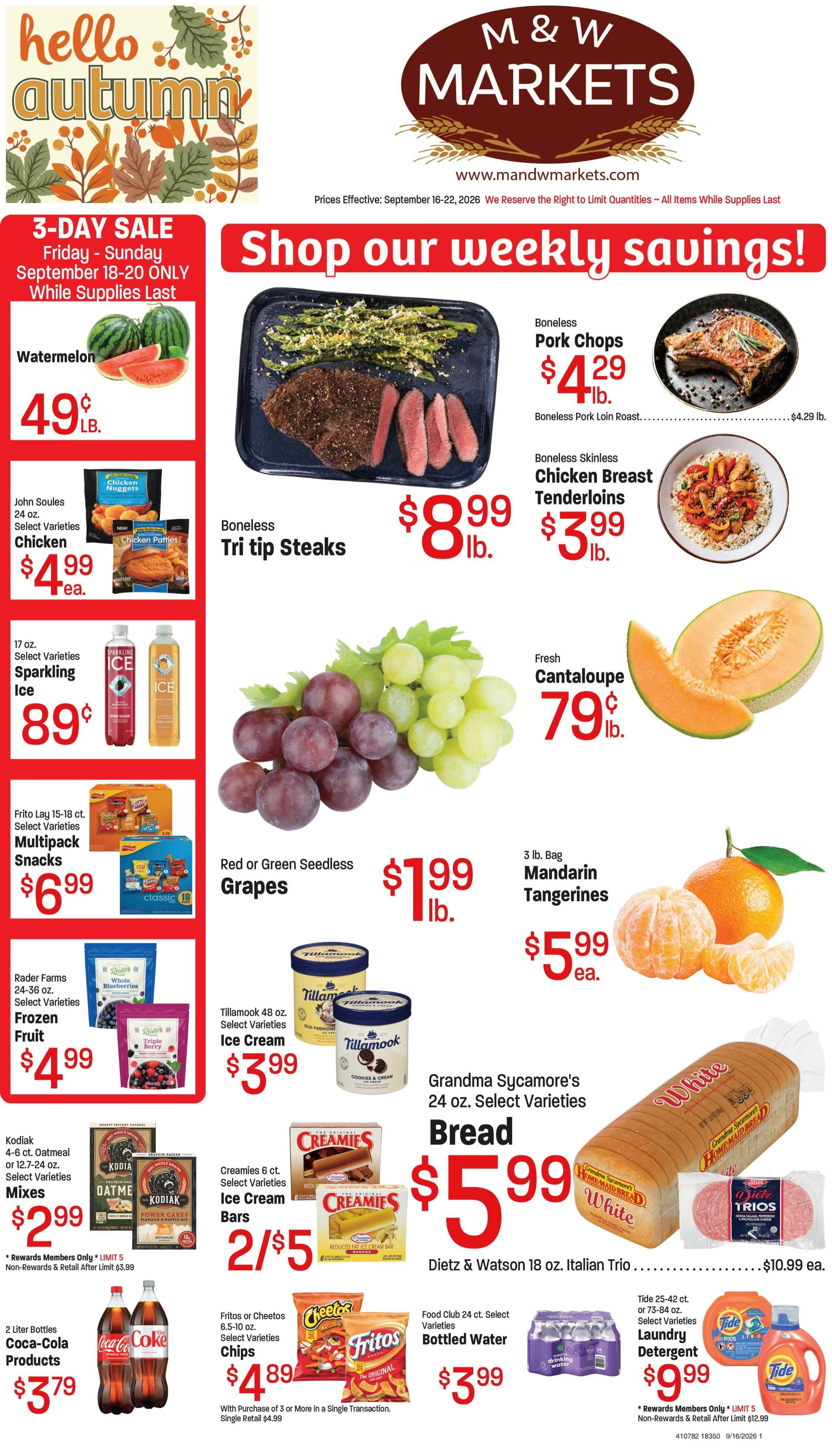 M&W Markets (Boise, ID) Weekly Ad September 16 - 22, 2026