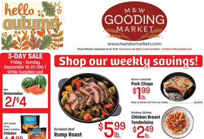 M&W Markets (Gooding, ID) Weekly Ad September 16 - 23, 2026