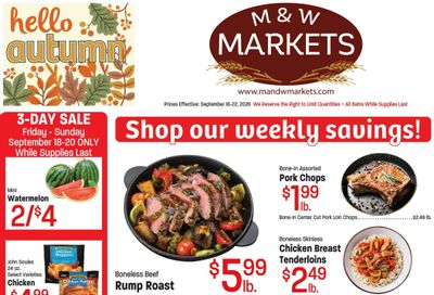 M&W Markets (Nyssa, OR) Weekly Ad September 16 - 22, 2026