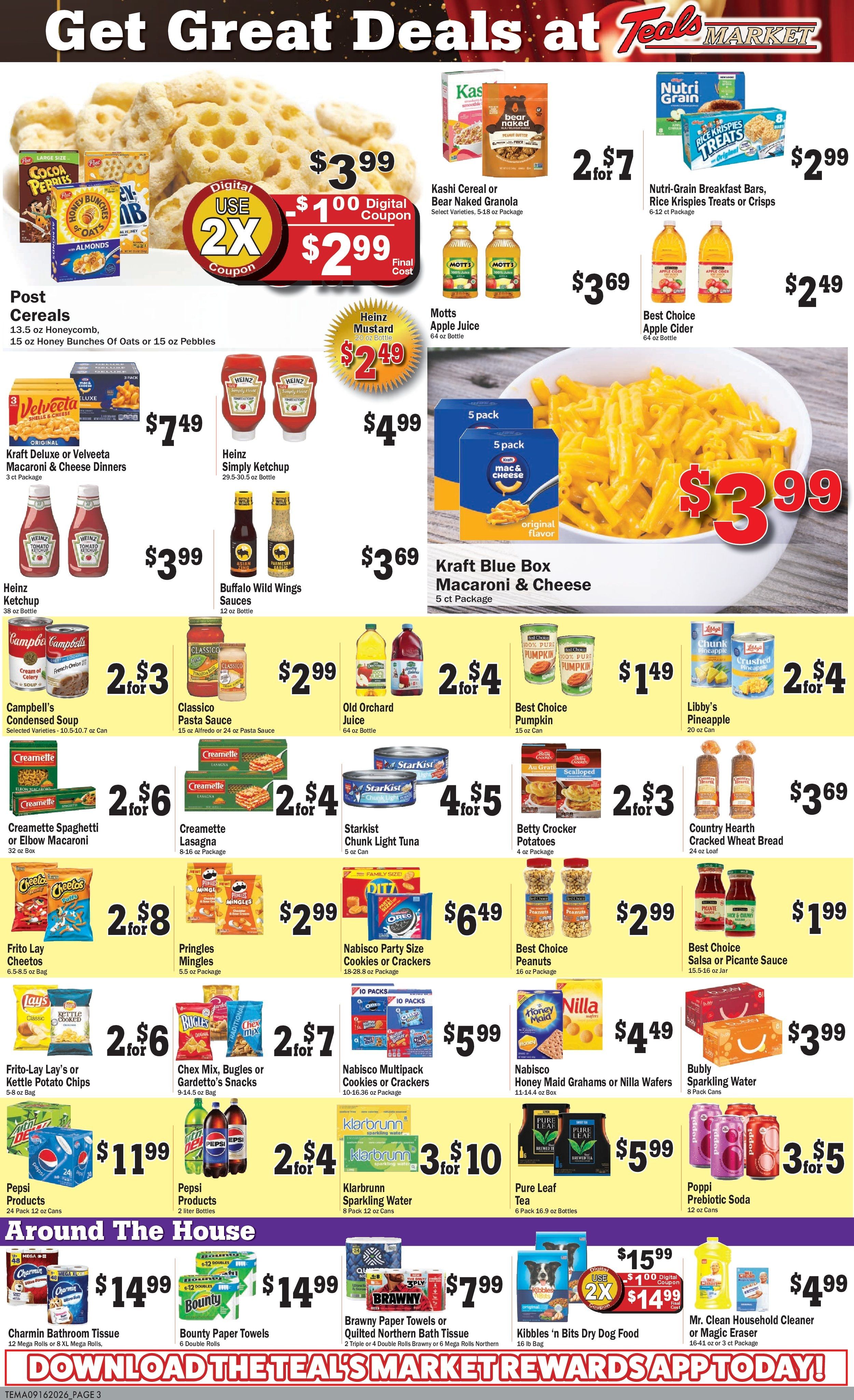 Teal's Market (Albany, Cold Spring and Spicer, MN) Weekly Ad September 16 - 22, 2026