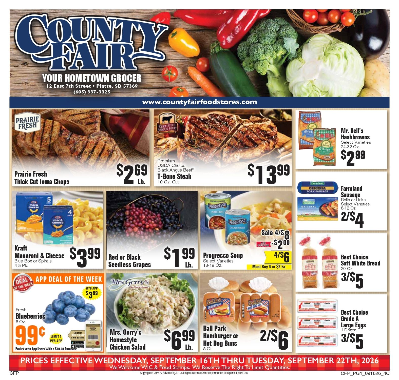 County Fair Food Stores (Platte, SD) Weekly Ad September 16 - 22, 2026