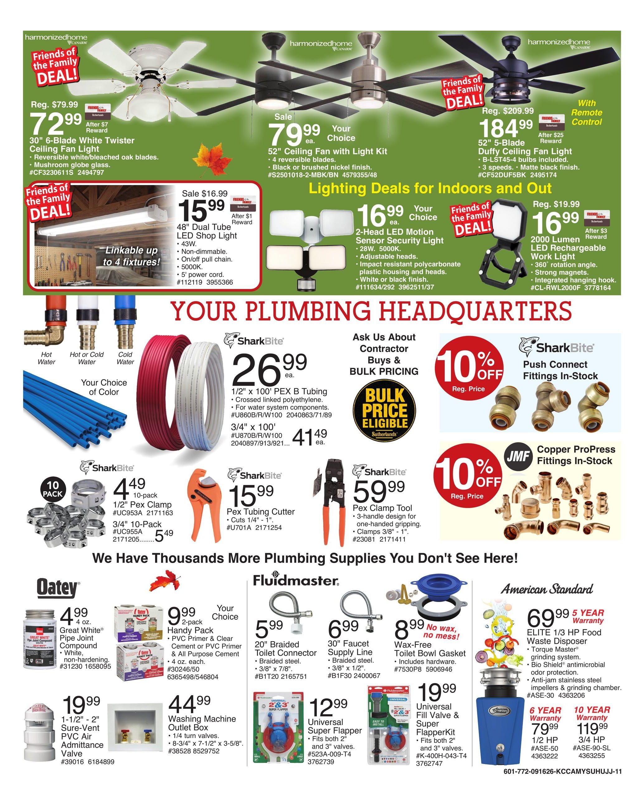 Sutherlands (Edgerton Area, KS) Weekly Ad September 16 - 27, 2026