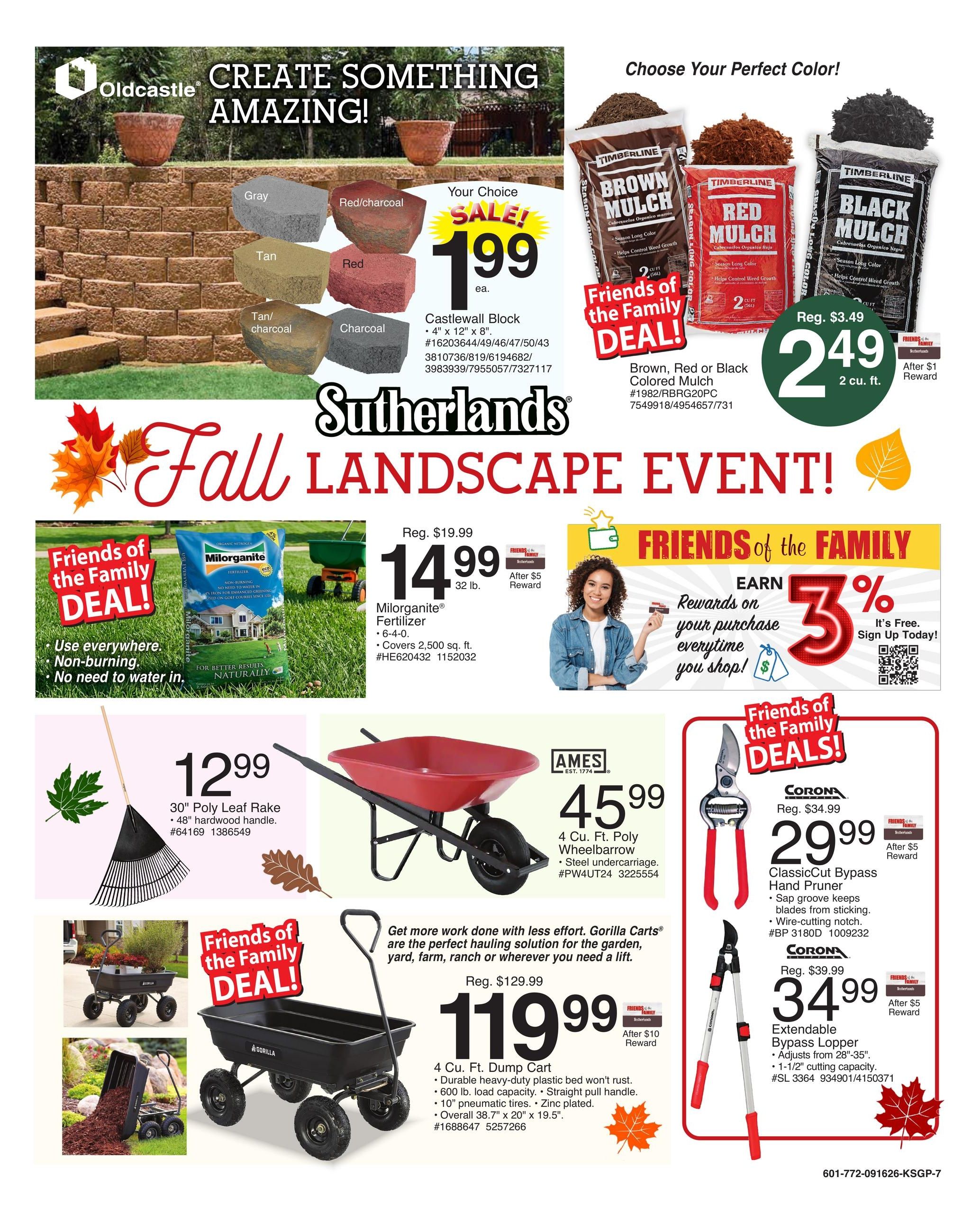 Sutherlands (Edgerton Area, KS) Weekly Ad September 16 - 27, 2026