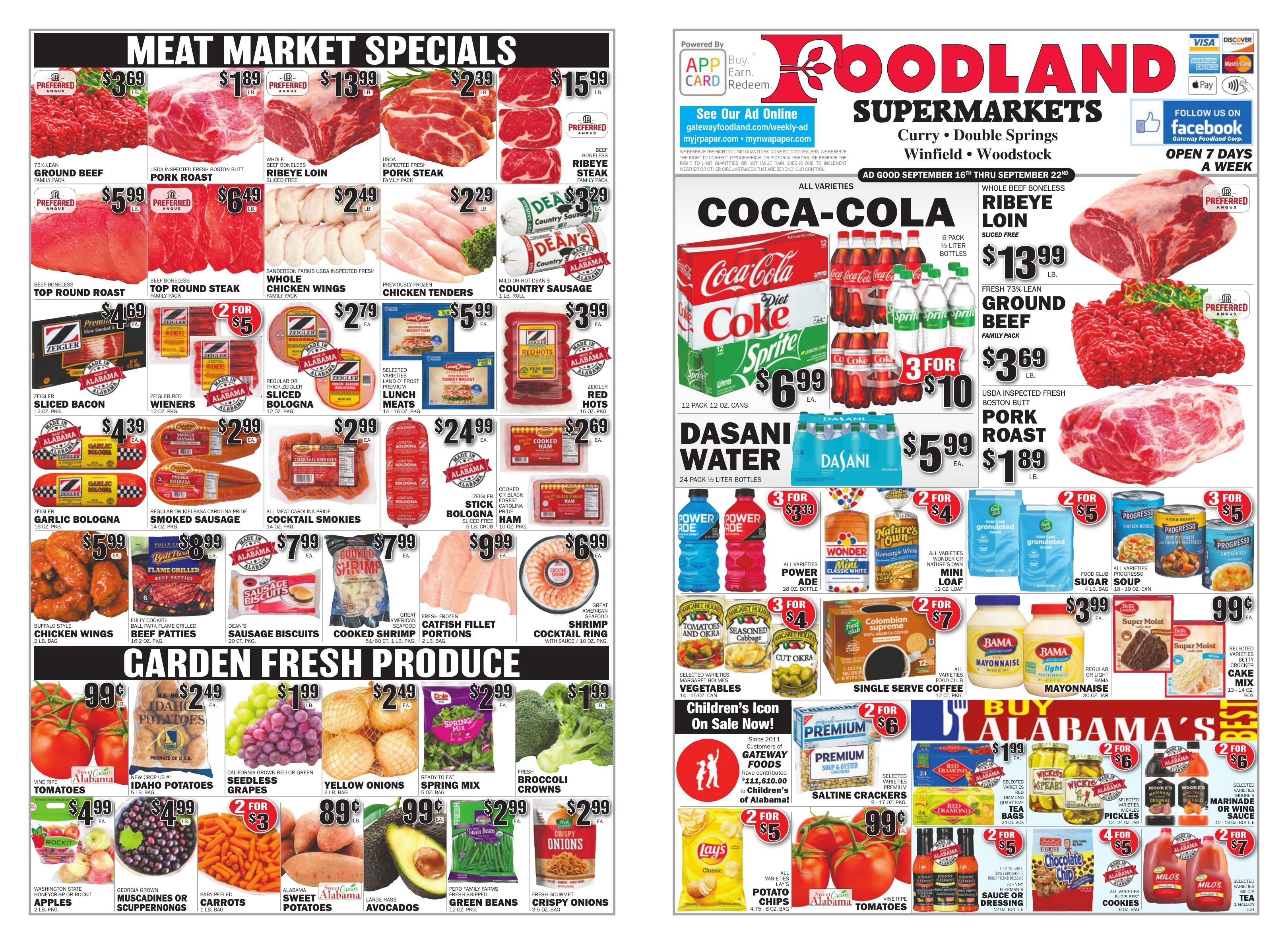 Gateway Foodland (Alabama) Weekly Ad September 16 - 22, 2026