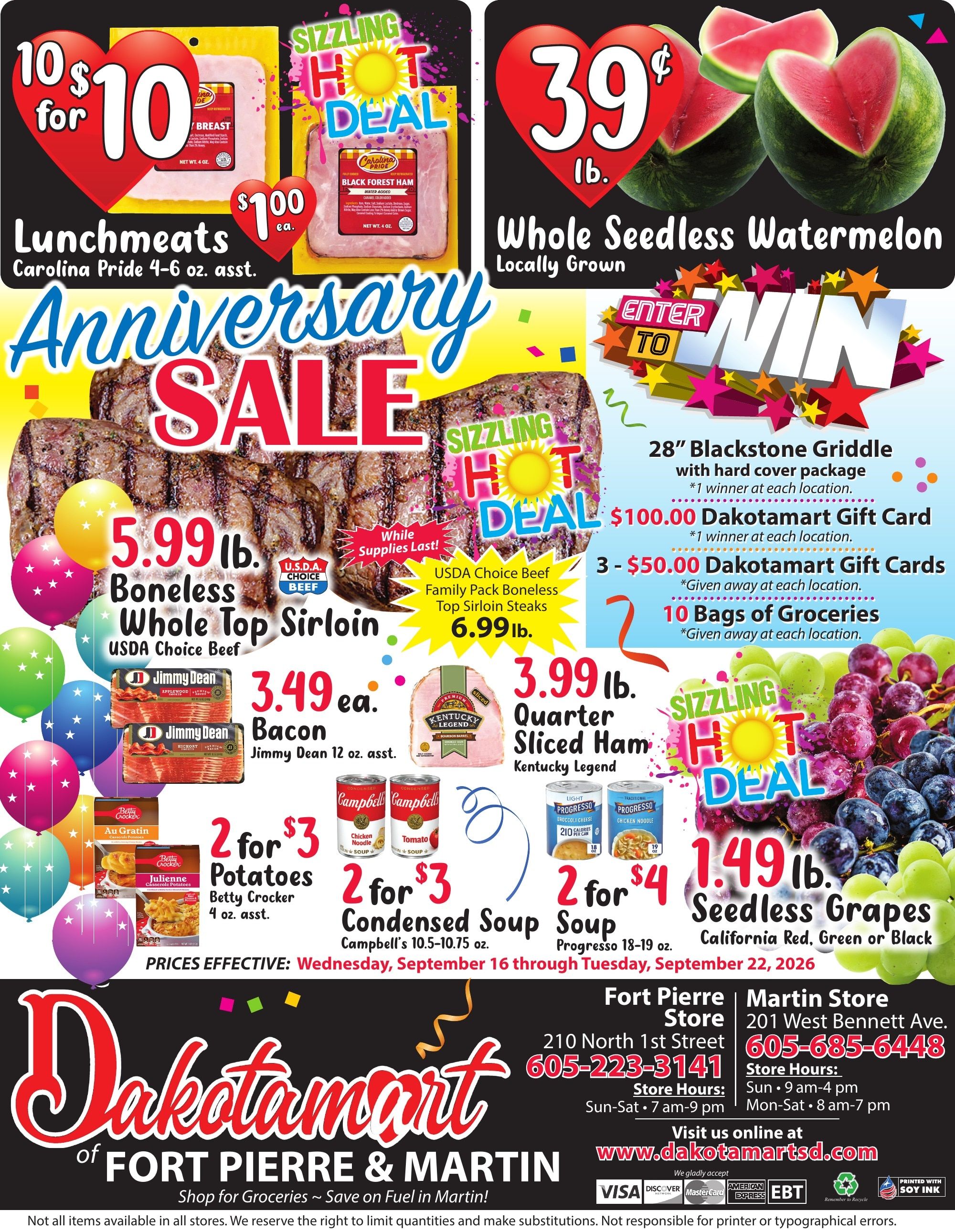 Dakotamart (South Dakota) Weekly Ad September 16 - 22, 2026