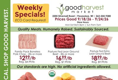 Good Harvest Market Weekly Ad September 18 - 24, 2026