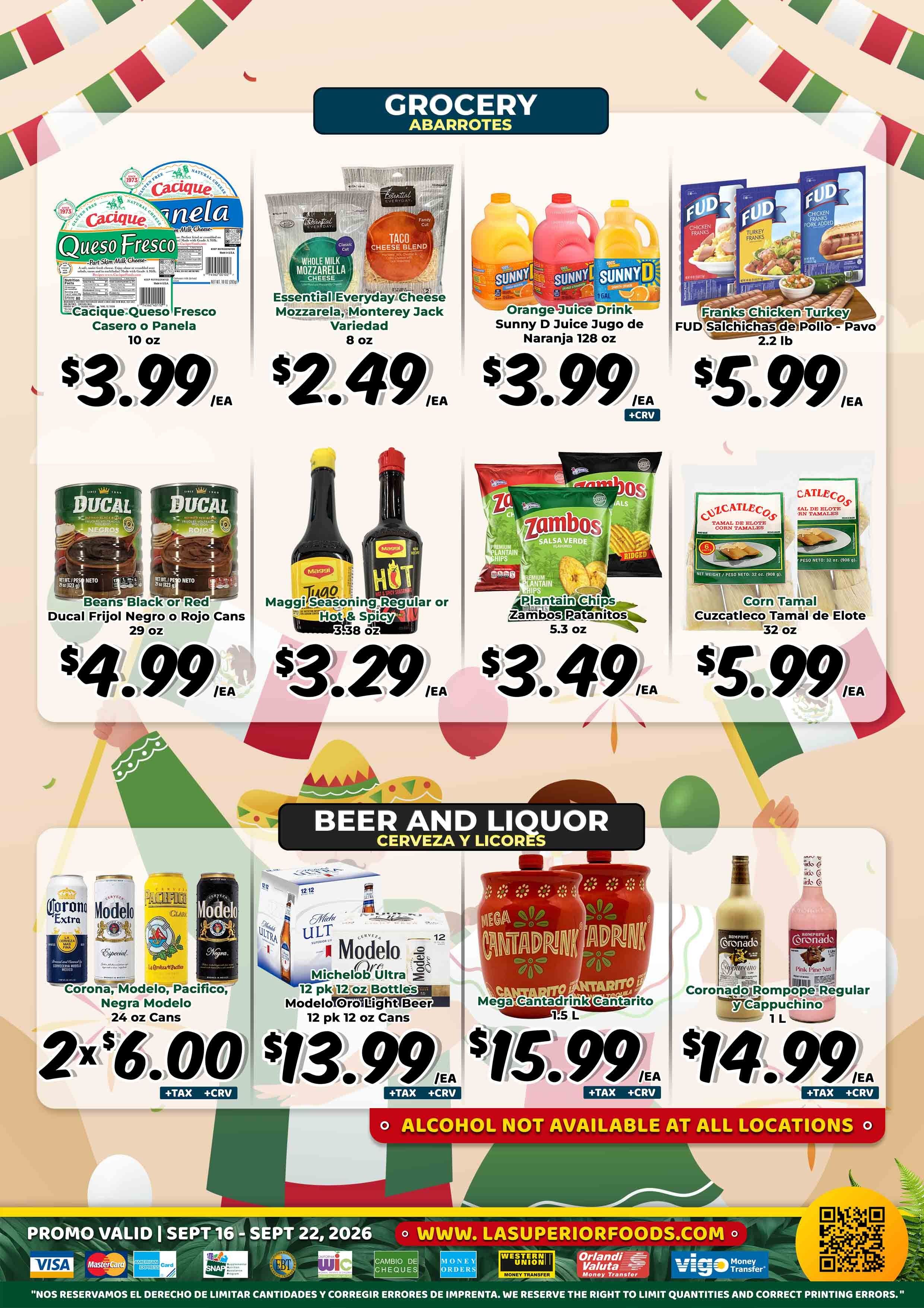 La Superior Mercados Weekly Ad September 16 - 22, 2026